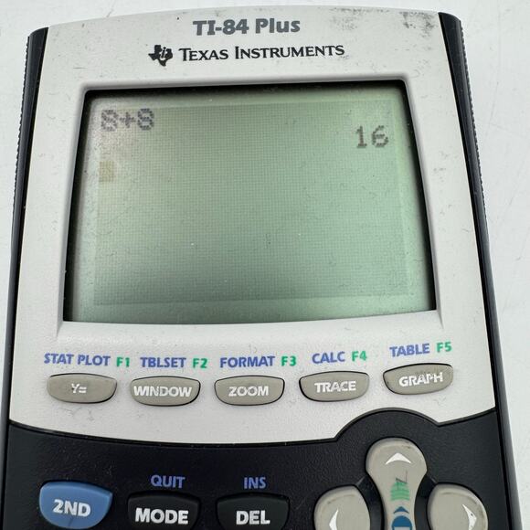 Texas Instruments TI-84 Plus Graphing Calculator Tested Works Black Silver - Picture 2 of 5